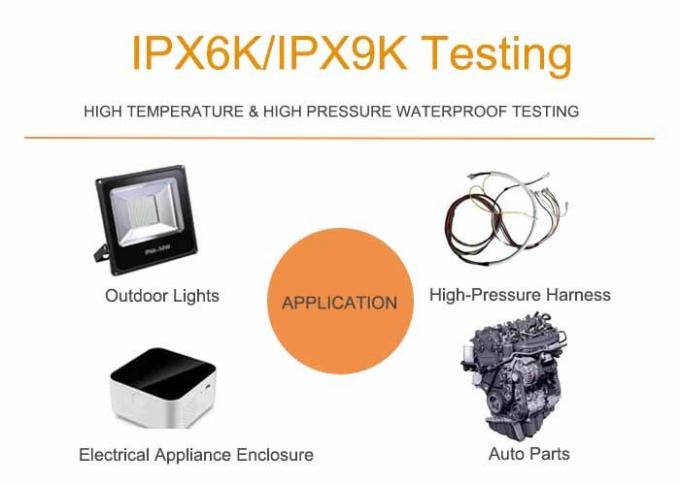 IPX6K9K水進入試験装置高温水スプレーのステンレス鋼の部屋 1