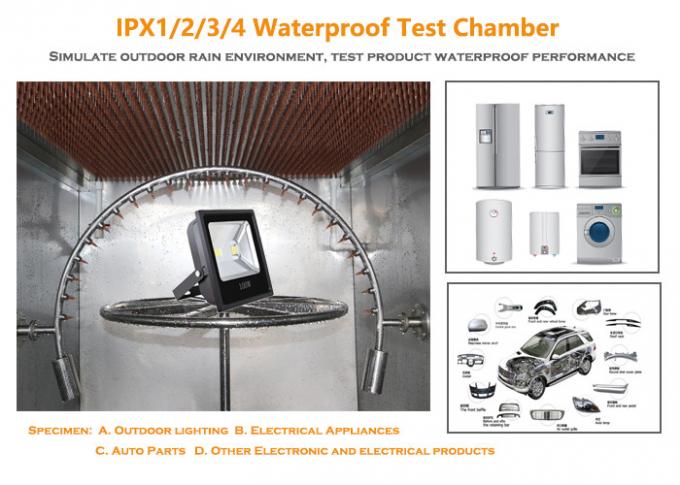IEC 60529水進入試験装置IPX1~IPX4 1mの³、防水テスト部屋 3