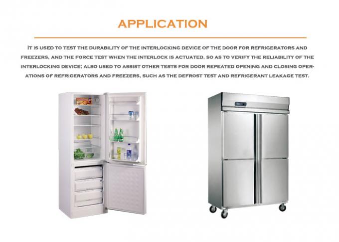 IEC60335-2-24単一ステーションの冷蔵庫の冷凍庫のドアの開いた持久力および引きの試験機 0