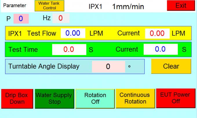 IEC 60529理性的な水進入200mm IPX1 IPX2雨縦の滴りの試験装置 0