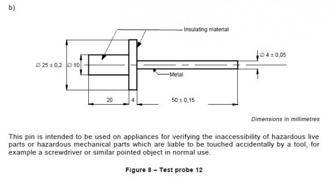 IEC 61032図8テスト調査12 Ф4mmは鋼鉄テストPinを堅くした 0