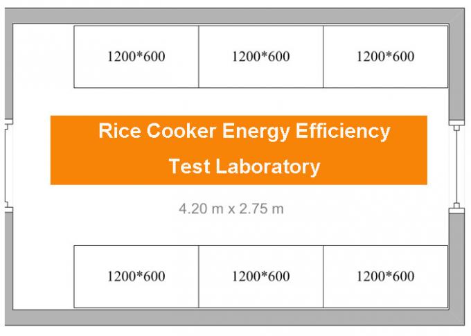 電気炊飯器のエネルギー効率の実験室2の試験台6つの黒いコーナー 1