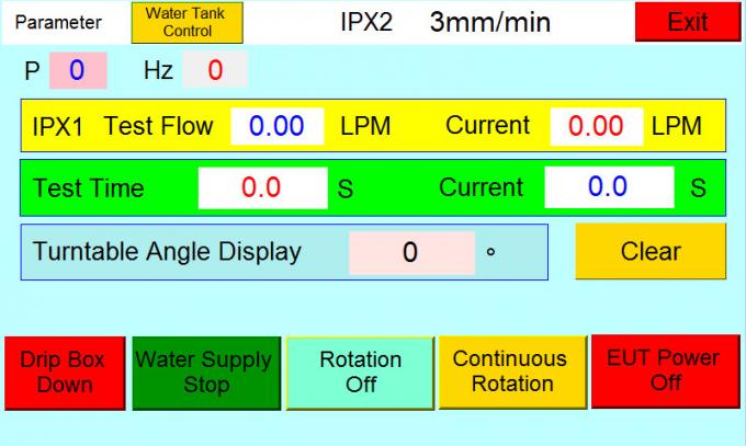 IEC 60529理性的な水進入200mm IPX1 IPX2雨縦の滴りの試験装置 1